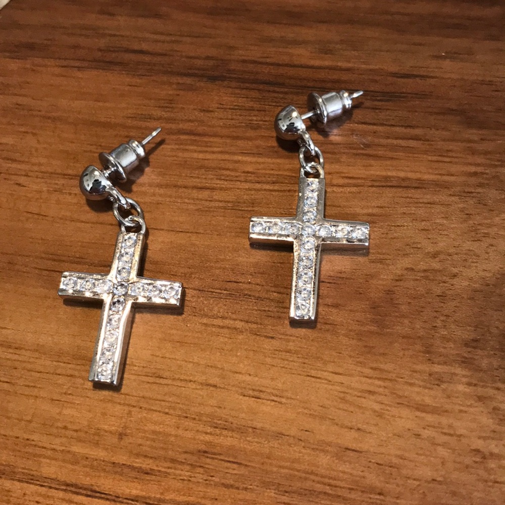 Vanessa Mooney - Silver Cross Earrings
